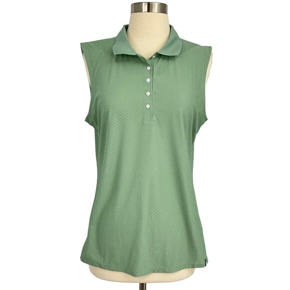 KJUS Tops - Kjus Size 6 Signe Polo Top Green Golf Tennis Sleeveless Casual Athletic Womens